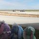 The Puffalumps watch me race. Photo credit: Jim Tomlinson
